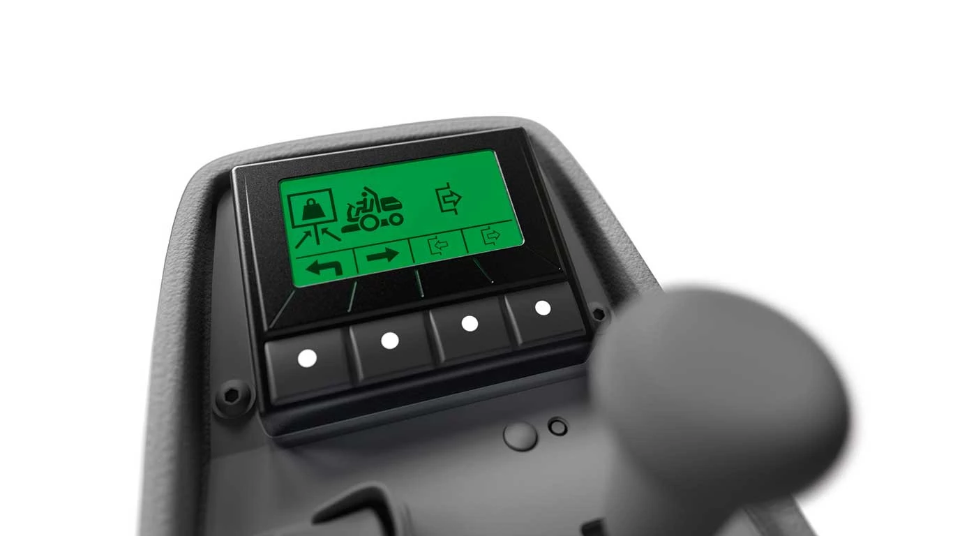 Κοντινό πλάνο Studio της οθόνης TechControl στο χλοοκοπτικό γηπέδων γκολφ