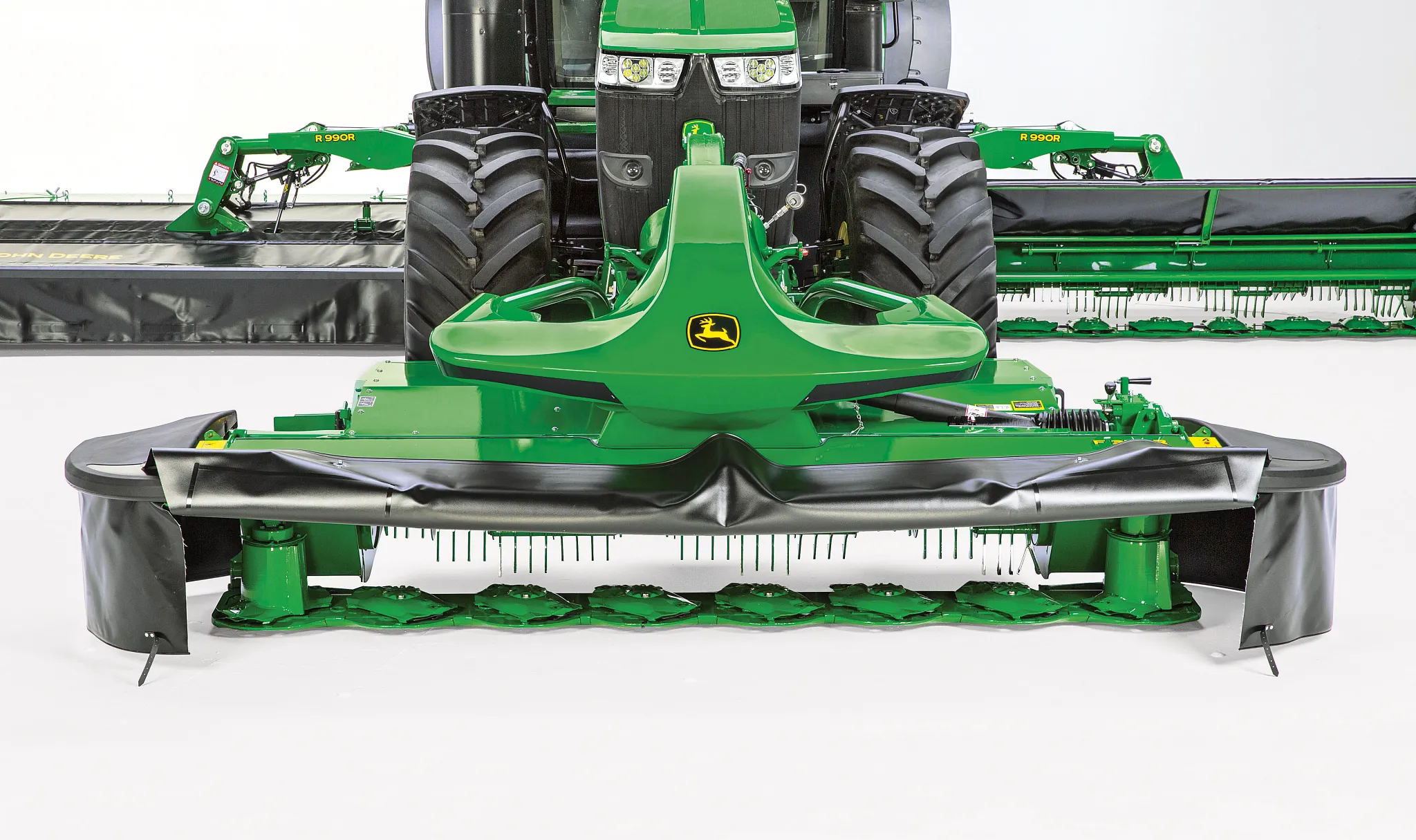 Μηχανισμός πτερωτής επεξεργασίας χορτοκοπτικού δύο πίσω στηριγμάτων - Μπροστινή όψη