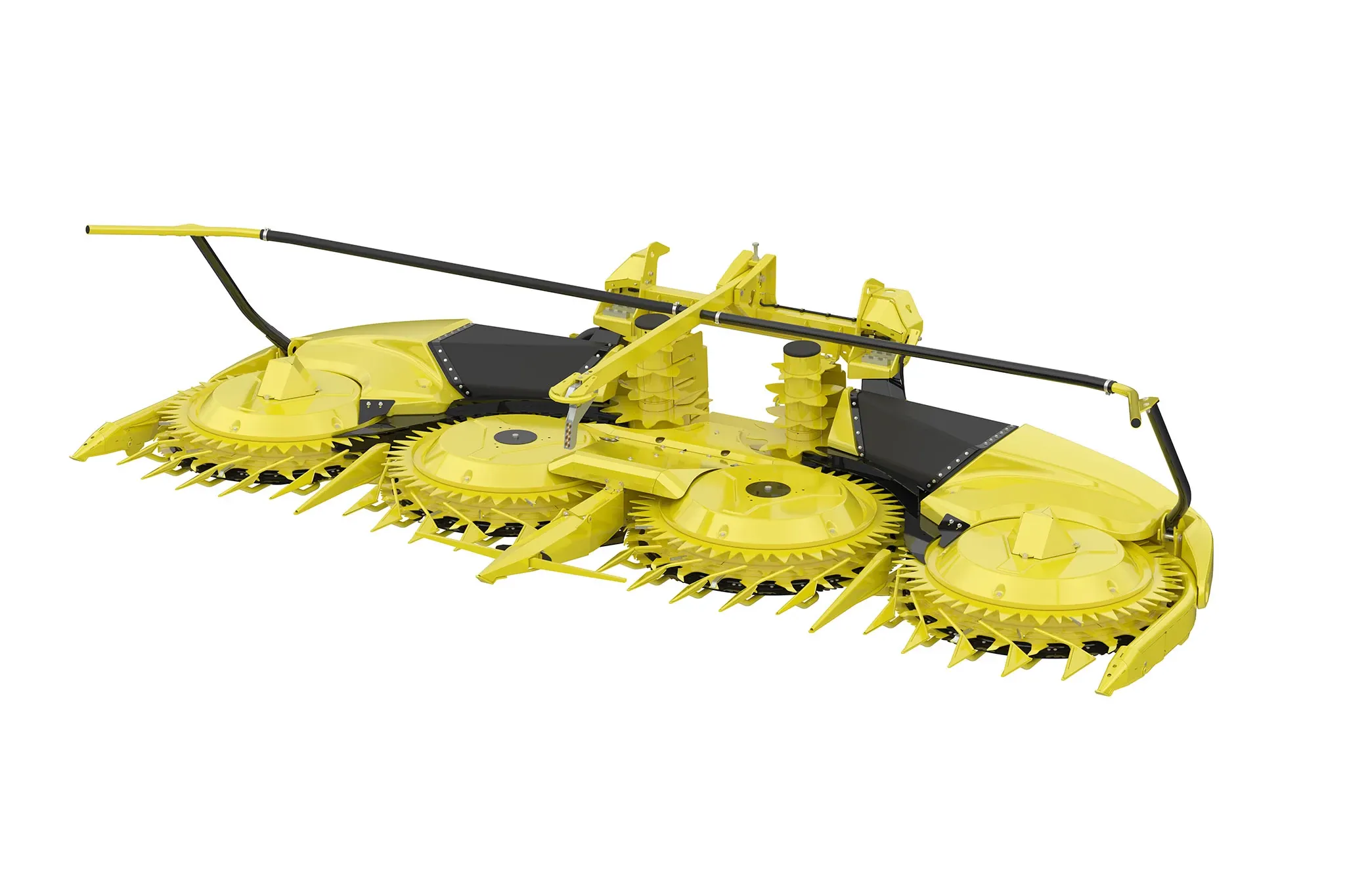 Μπροστινή αριστερή εικόνα studio μιας περιστροφικής κεφαλής κοπής σοδειάς 460PRO