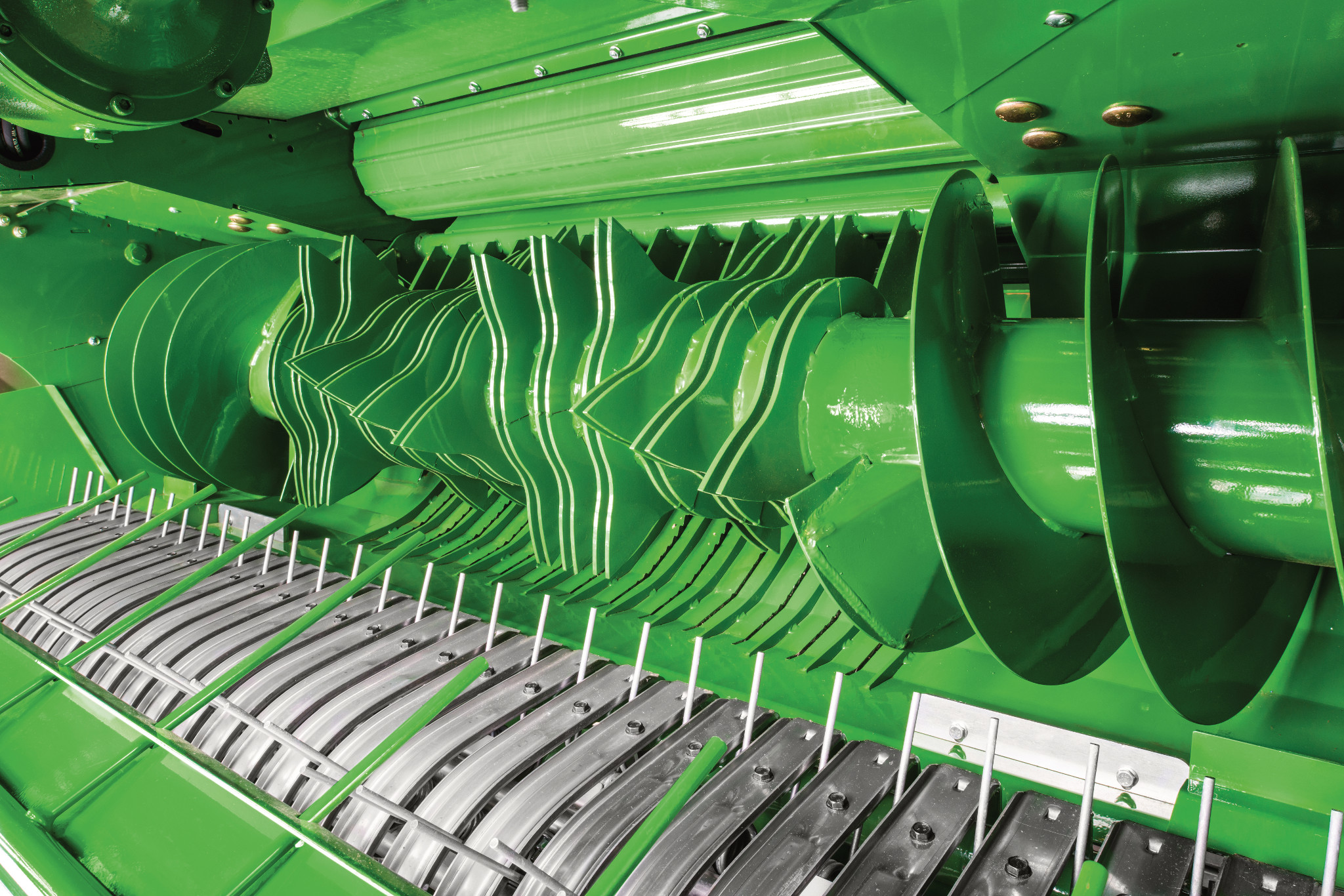 Κοντινό πλάνο ρότορα σε σειρά F400 Χορτοδετικό σταθερού θαλάμου στο στούντιο