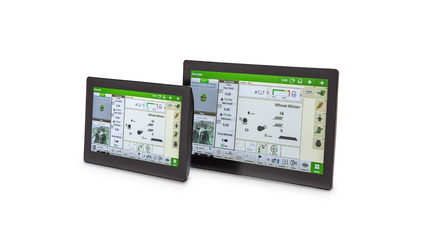 Γεωργία ακριβείας, οθόνες G5, η οθόνη είναι μεγάλη και το ίδιο είναι και τα σύμβολα σε αυτήν