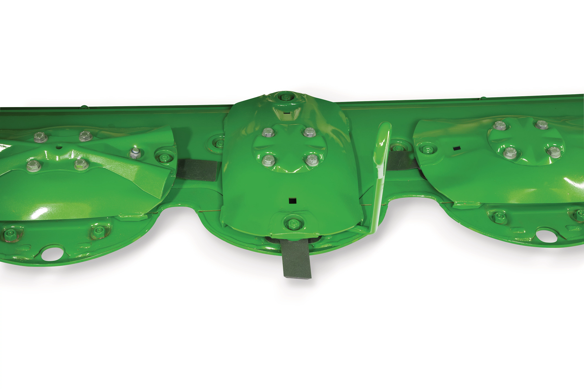 Κοντινό πλάνο λεπίδων χορτοκοπτικού-συνθλιπτικού στο στούντιο