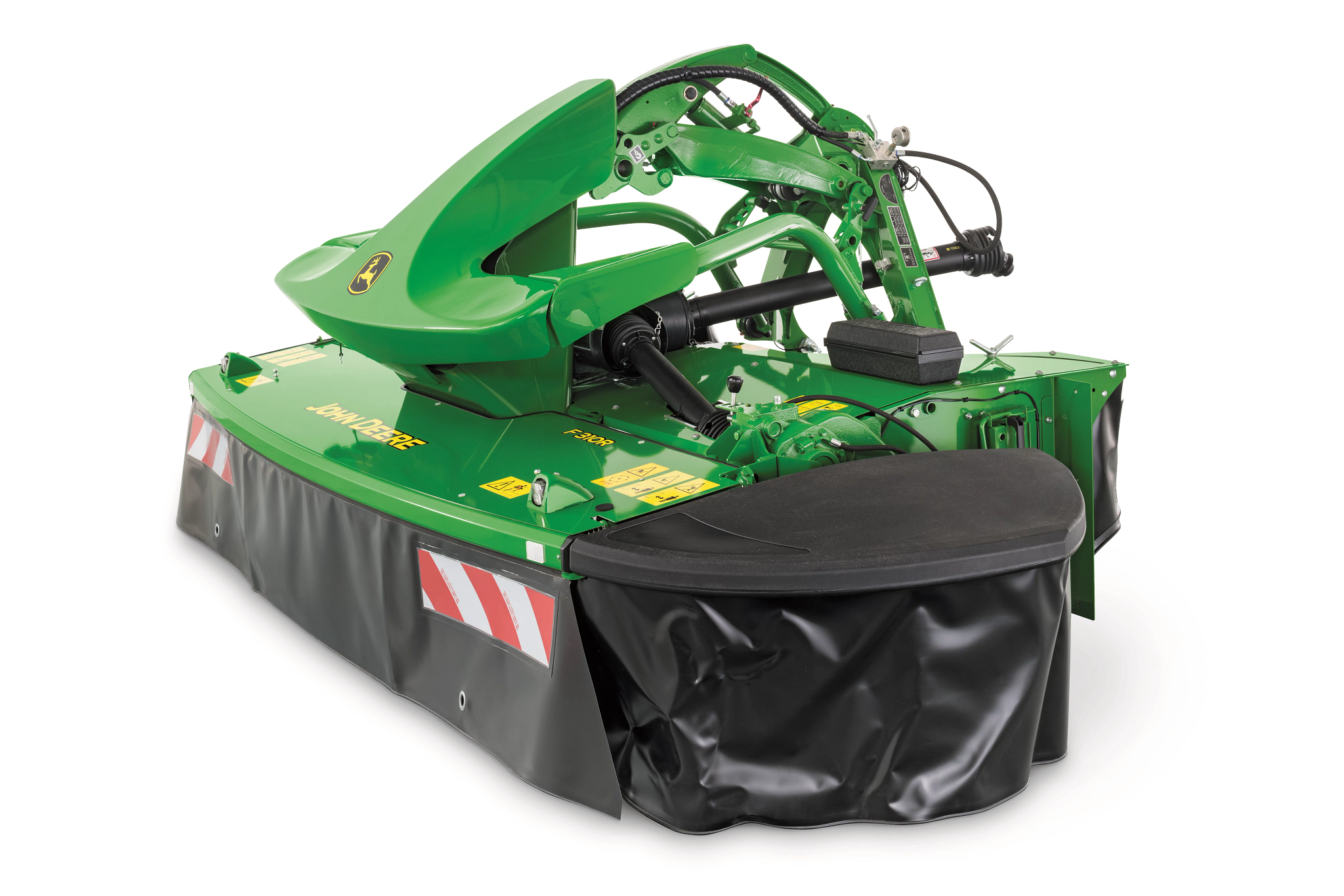 Μπροστινή αριστερή όψη του χορτοκοπτικού-συνθλιπτικού μπροστινής τοποθέτησης F310R στο στούντιο