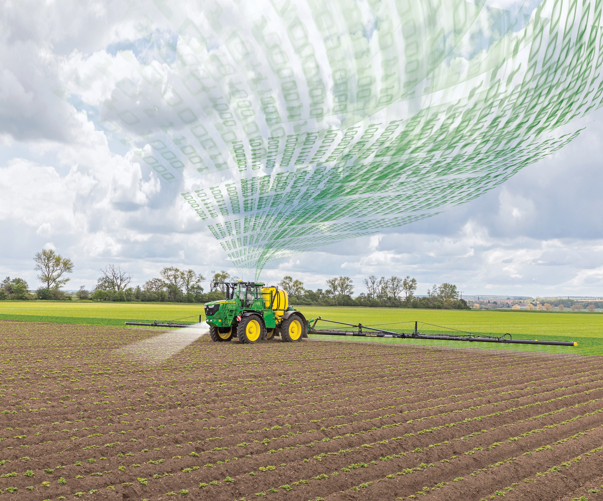 Εικόνα κάμερας και γραμμές καθοδήγησης A-B αυτόματης δημιουργίας