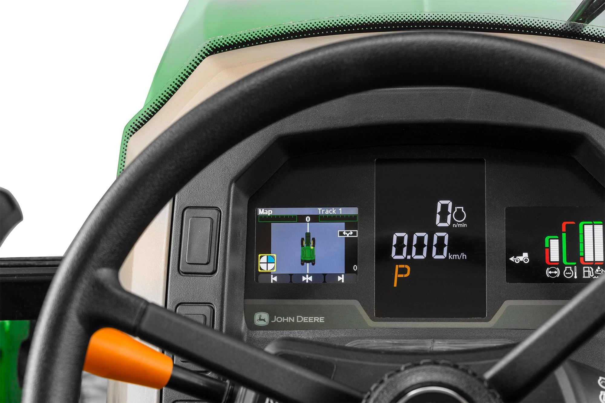 Κοντινό πλάνο συστήματος καθοδήγησης στο ταμπλό οργάνων οθόνης 5130M